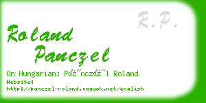 roland panczel business card